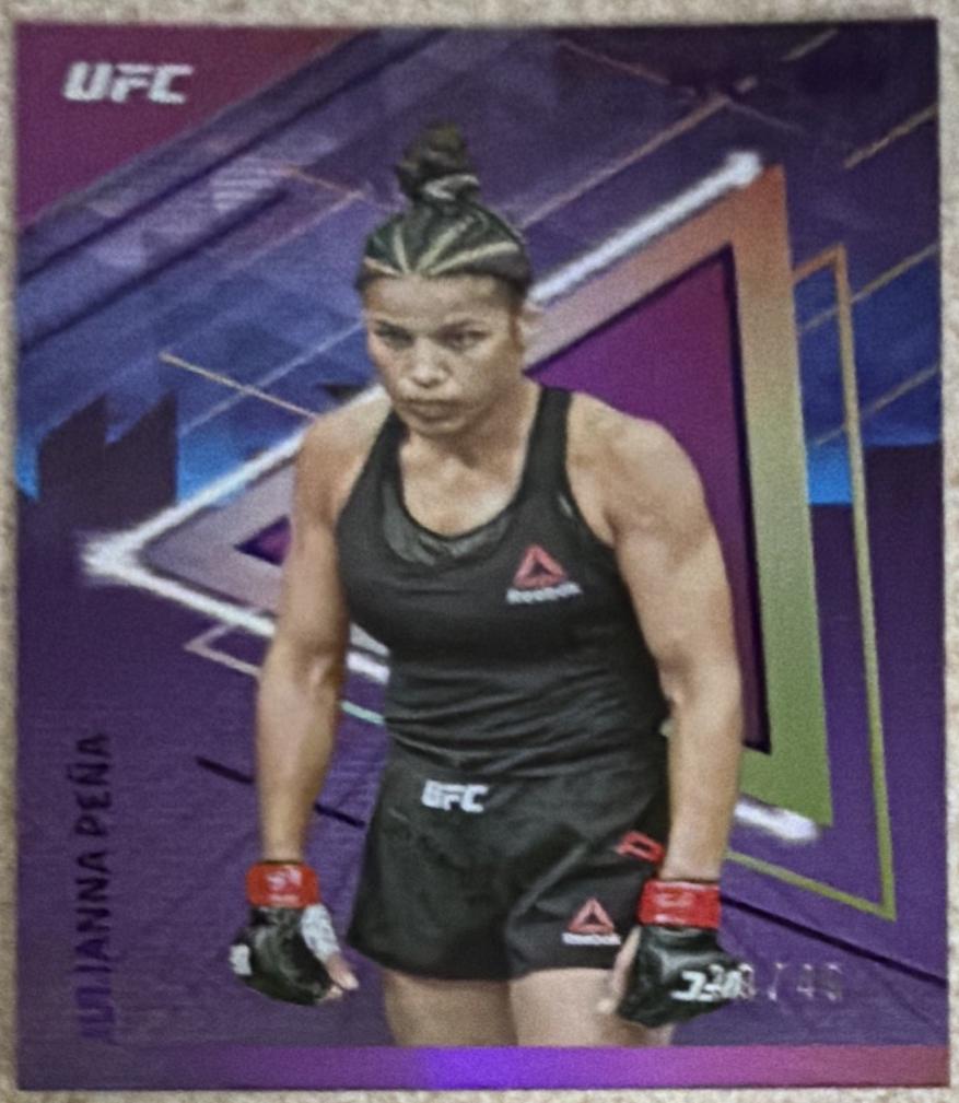 Julianna Peña 2022 Panini Chronicles UFC Base Recon #237 Purple
