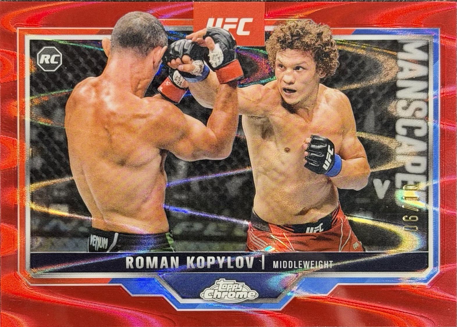 Roman Kopylov 2025 Topps Chrome UFC Base #66 Red Refractor