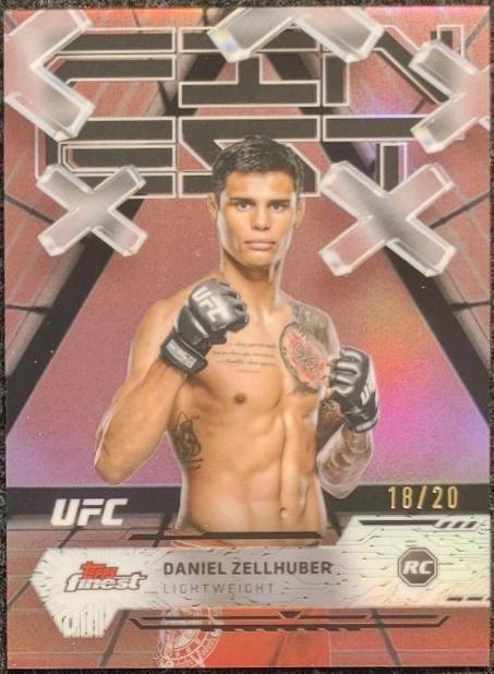 Daniel Zellhuber 2025 Topps Finest UFC Base Common #56 Red Black Vapor Refractor