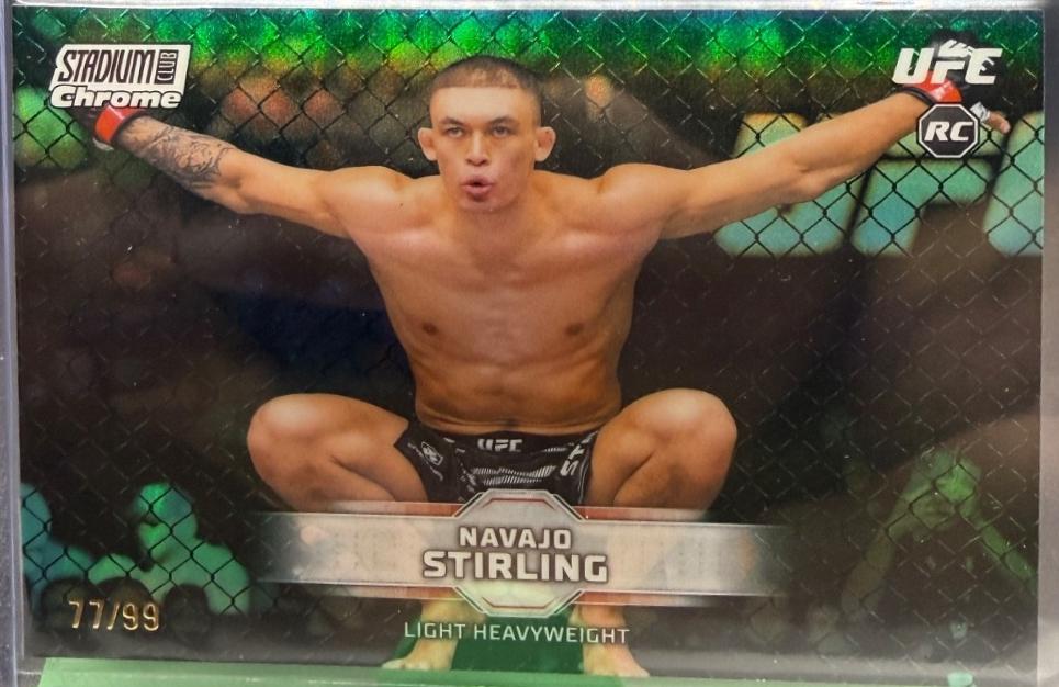 Navajo Stirling 2026 Topps Stadium Club UFC Chrome Base #CB-187 Purple Refractor