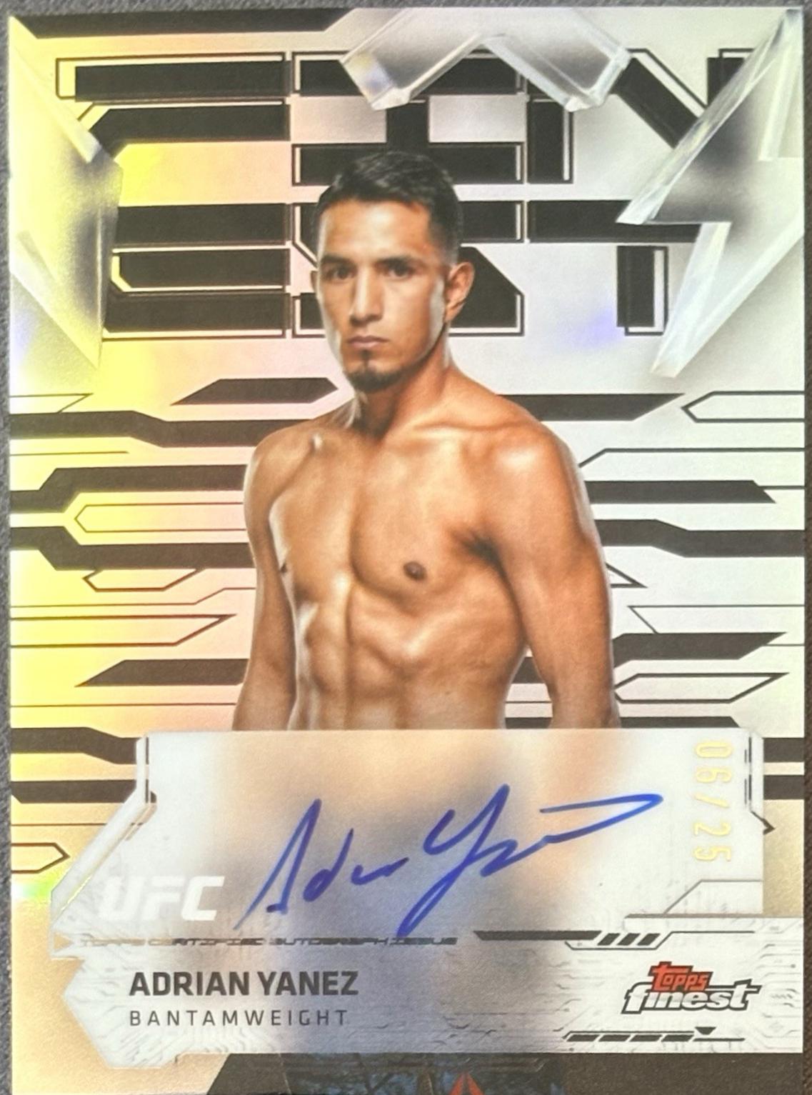 Adrian Yanez 2025 Topps Finest UFC Finest Autographs #FA-AY Black Refractor