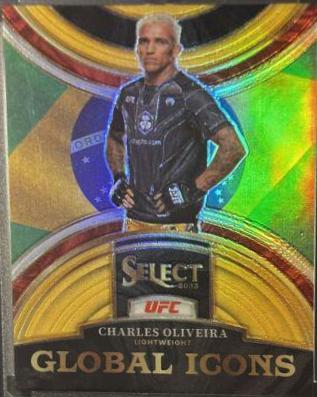 Charles Oliveira 2023 Panini Select UFC Global Icons #22 Gold
