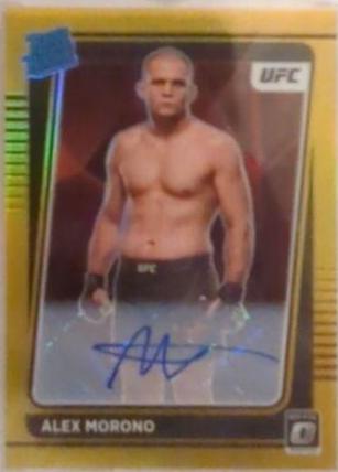 Alex Morono 2022 Panini Donruss Optic UFC Base Rated Rookies Signatures #104 Gold
