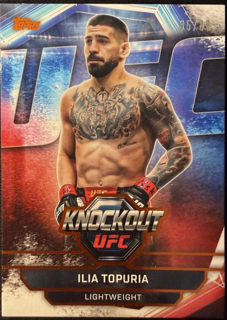 Ilia Topuria 2026 Topps Knockout UFC Base #25 Orange