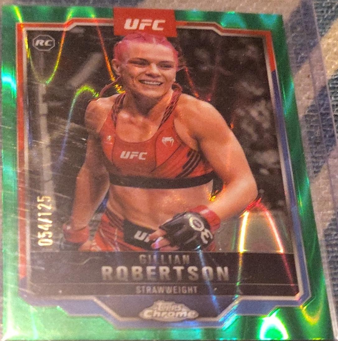 Gillian Robertson 2025 Topps Chrome UFC Base #158 Blue Wave Refractor