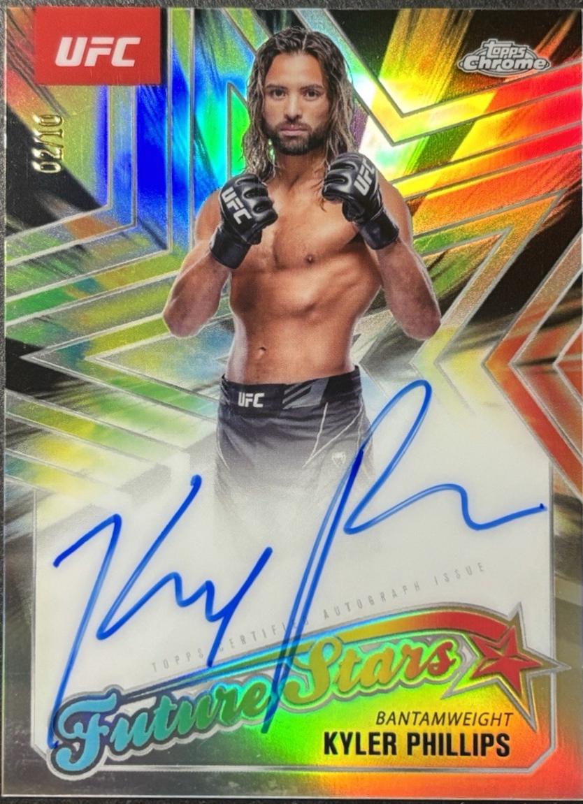 Kyler Phillips 2025 Topps Chrome UFC Future Stars Autographs #FSA-KP Black Refractor