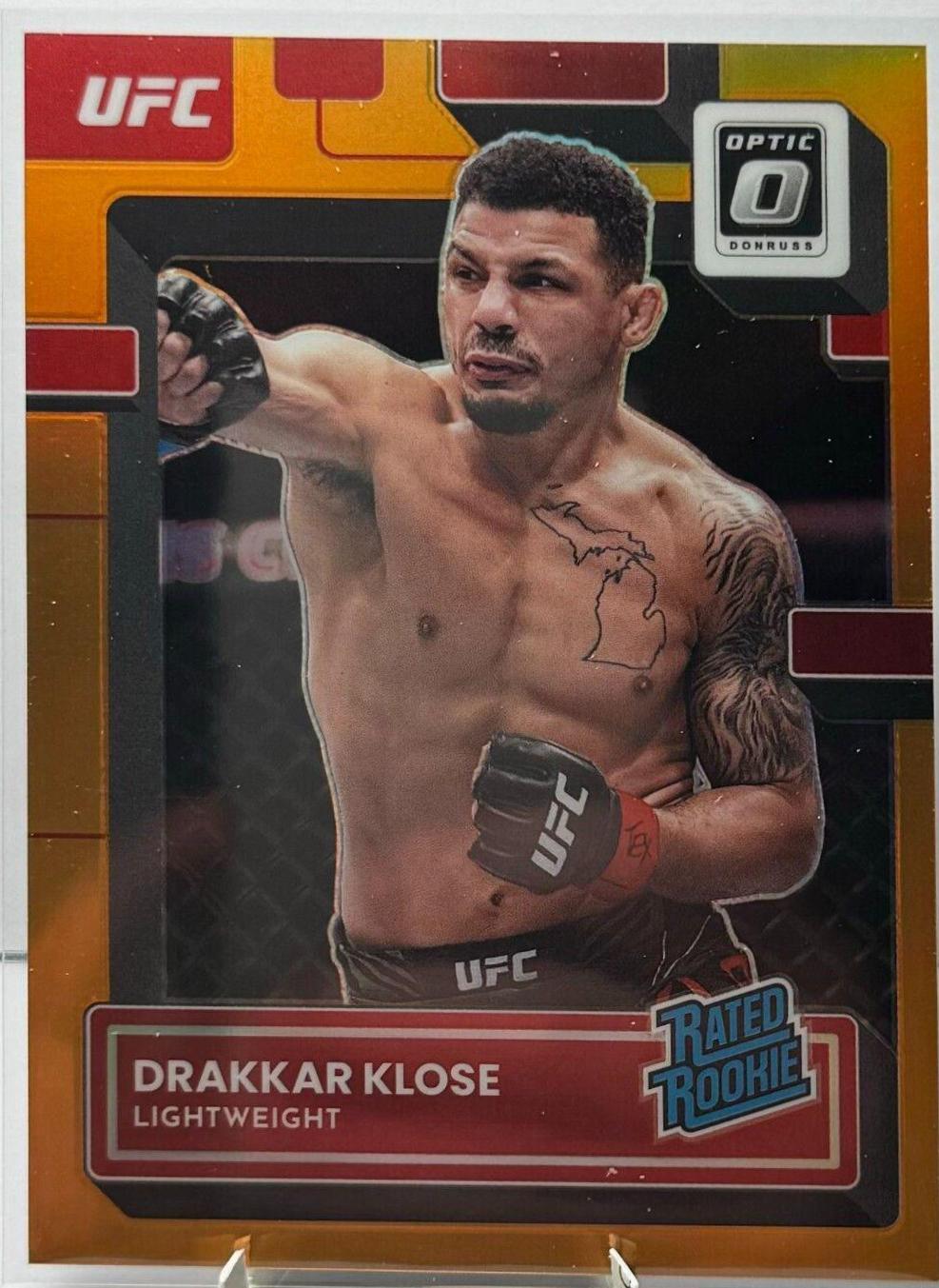 Drakkar Klose 2023 Panini Donruss Optic UFC Base #114 Orange