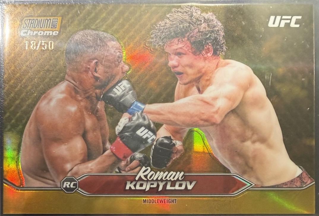 Roman Kopylov 2025 Topps Stadium Club UFC Base Chrome #C-69 Gold Refractor