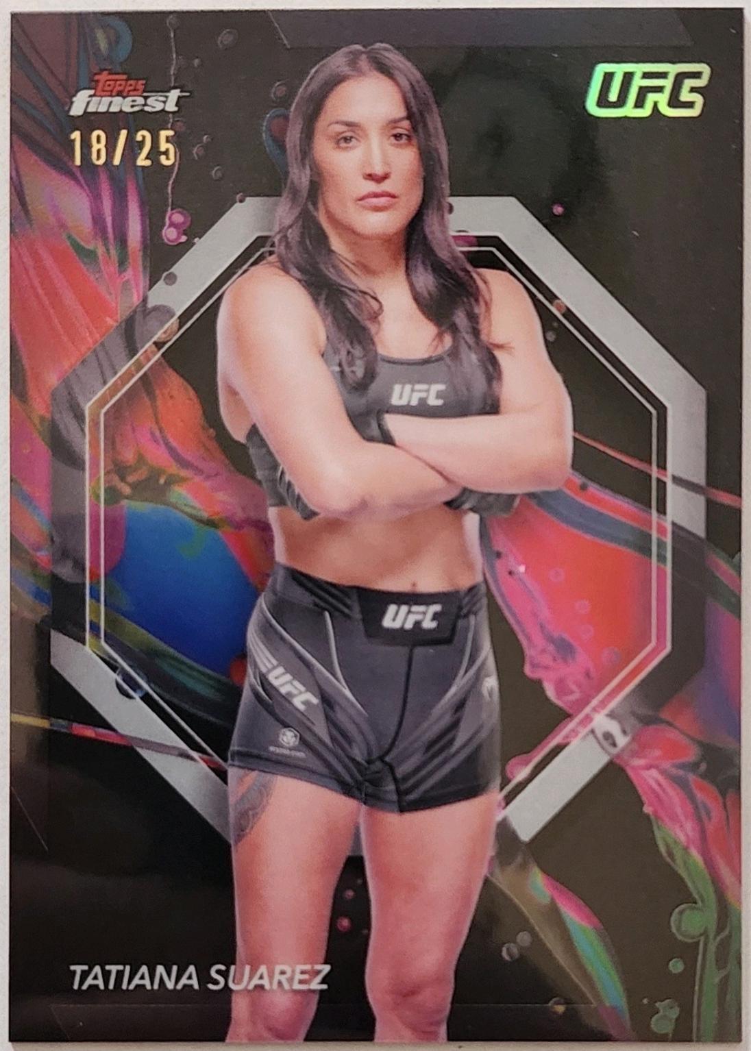 Tatiana Suarez 2024 Topps Finest UFC Base Common #39 Black Refractor