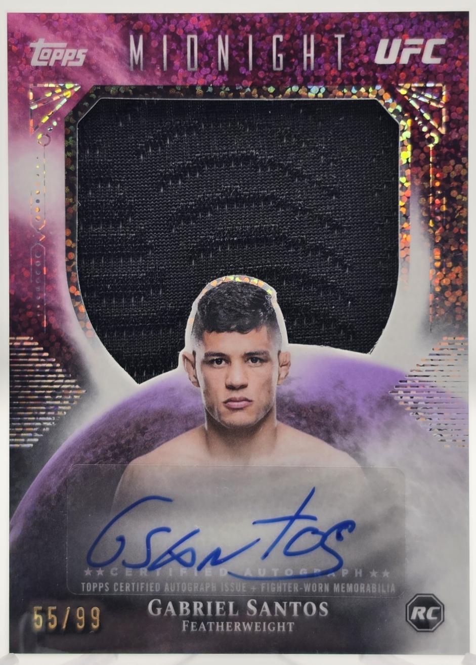 Gabriel Santos 2026 Topps Midnight UFC Rookie Relic Autographs #RRA-GS Twilight