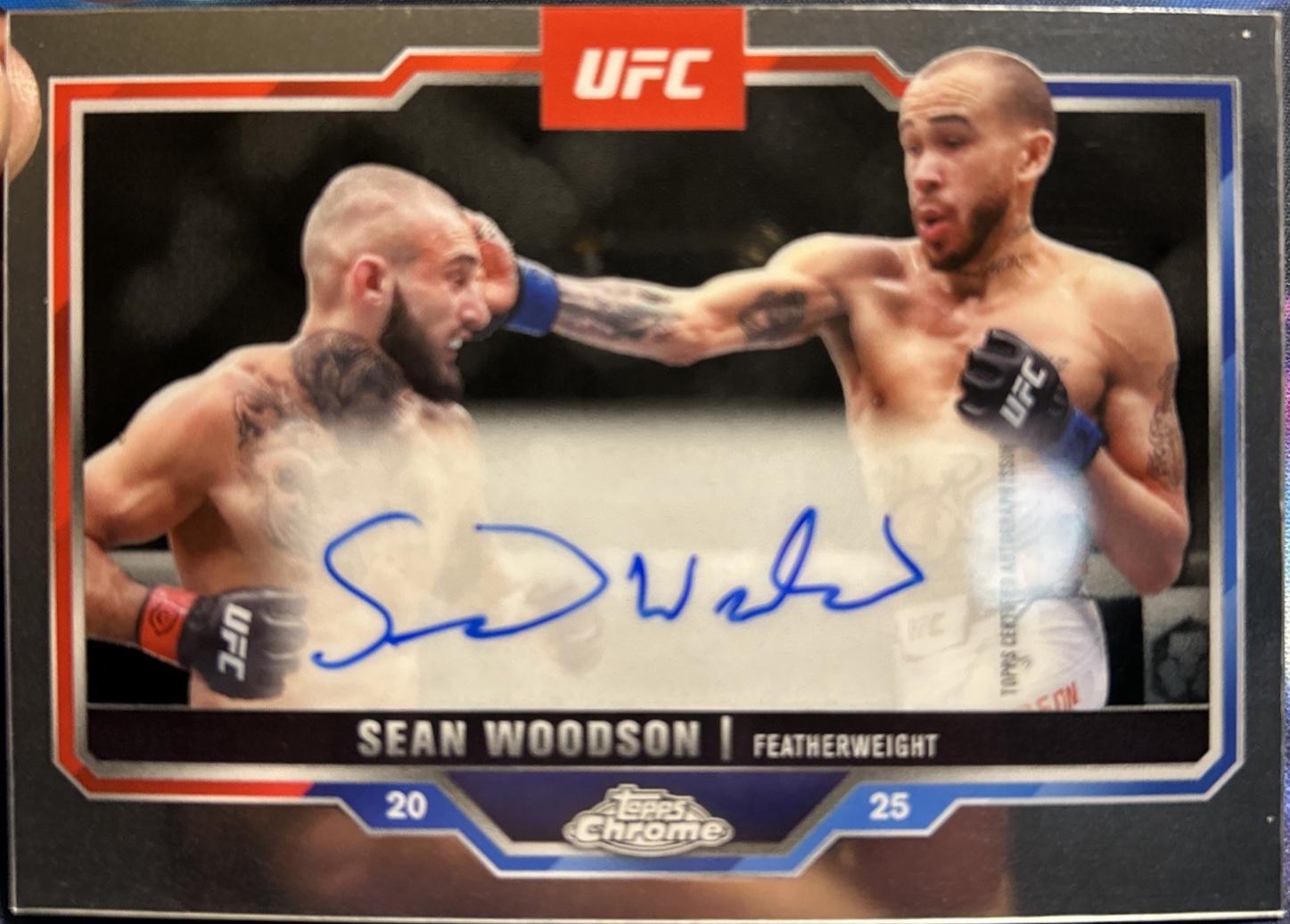 Sean Woodson 2025 Topps Chrome UFC Chrome Veteran Autographs #CVA-SW