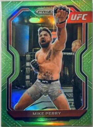 Mike Perry 2021 Panini Prizm UFC Base #19 Neon Green