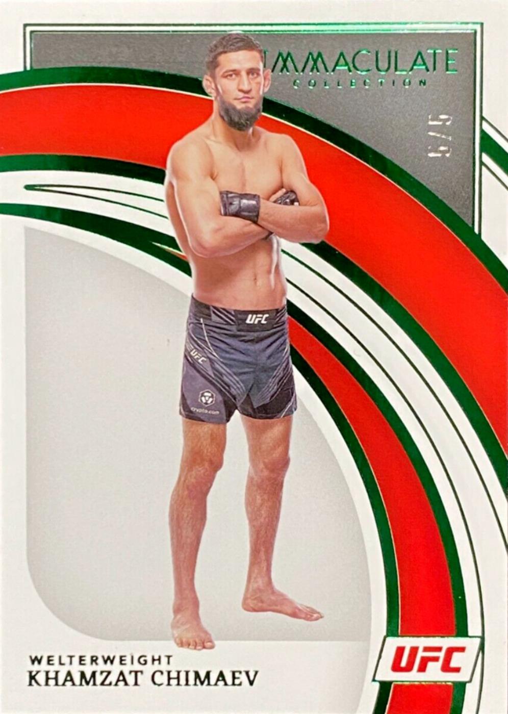 Khamzat Chimaev 2022 Panini Immaculate UFC Base #78 Green