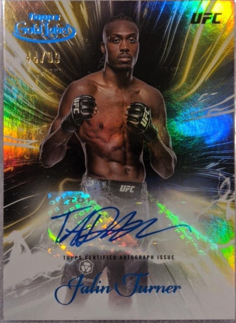 Jalin Turner 2024 Topps Gold Label UFC Surging Signatures #SGS-JAT Blue