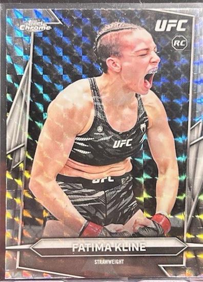 Fatima Kline 2026 Topps Chrome UFC Base #158 Purple Geometric Refractor