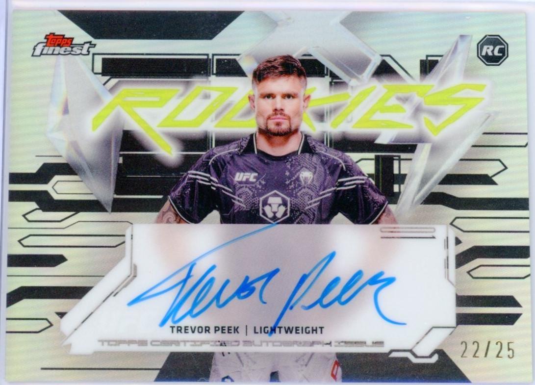 Trevor Peek 2025 Topps Finest UFC Finest Rookie Autographs #FRA-TP Black Refractor