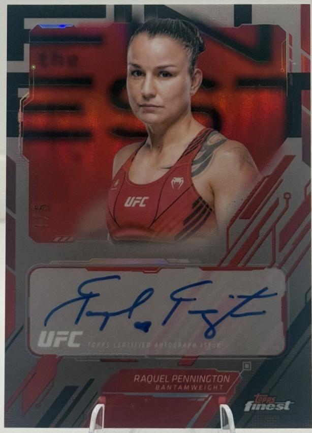 Raquel Pennington 2025 Topps Finest UFC The Finest #TFA-RP Superfractor