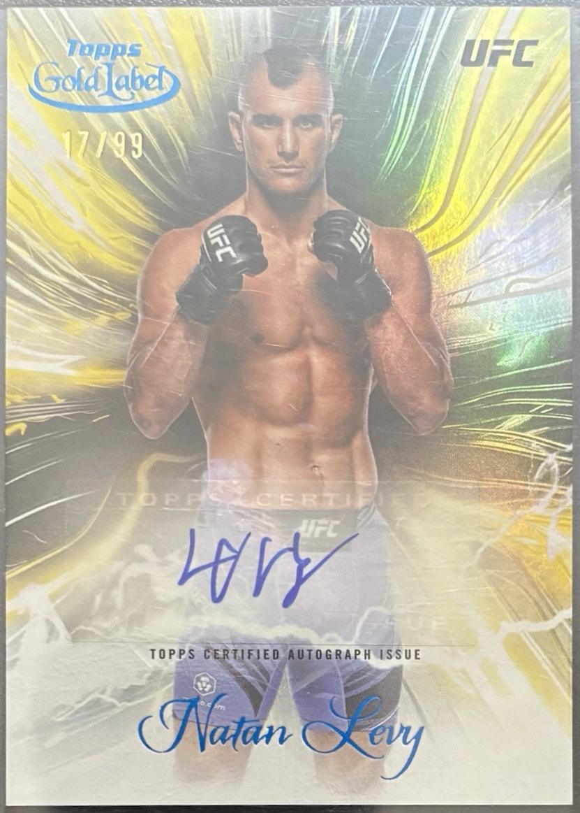 Natan Levy 2024 Topps Gold Label UFC Surging Signatures #SGS-NAL Blue