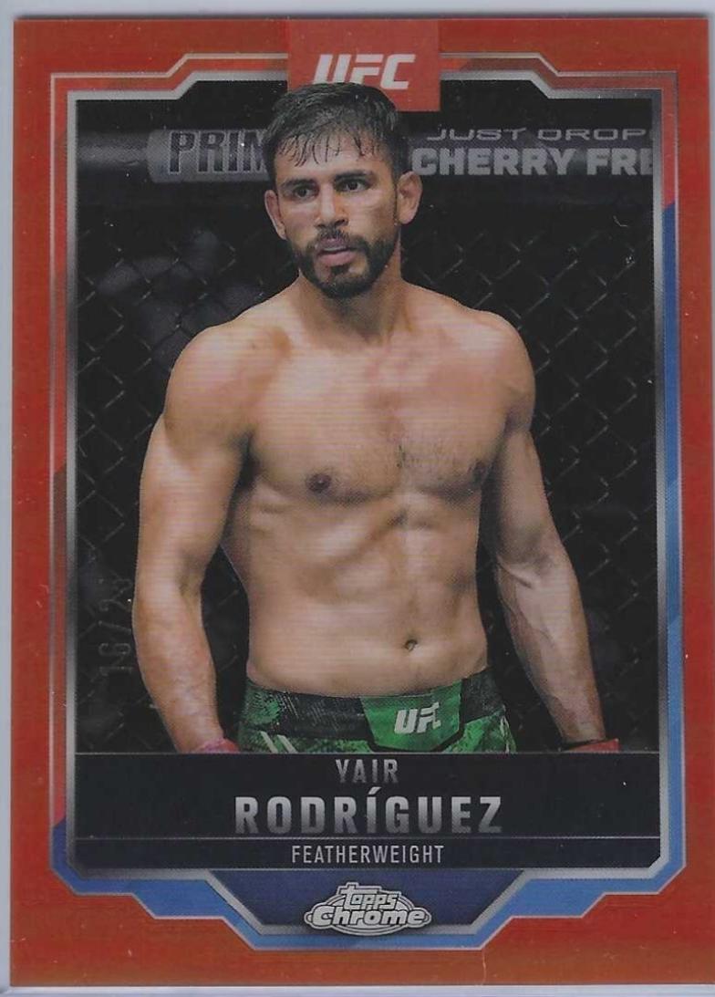 Yair Rodríguez 2025 Topps Chrome UFC Base #95 Orange Refractor