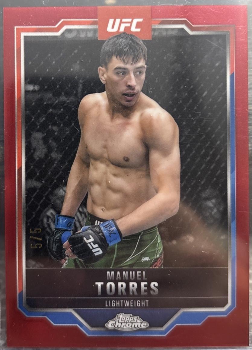 Manuel Torres 2025 Topps Chrome UFC Base #96 Red Refractor