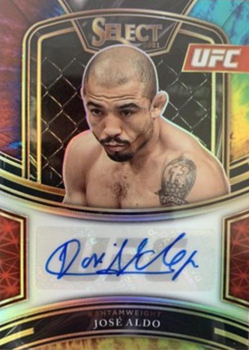 José Aldo 2021 Panini Select UFC Signatures #8 Tie Dye Prizms
