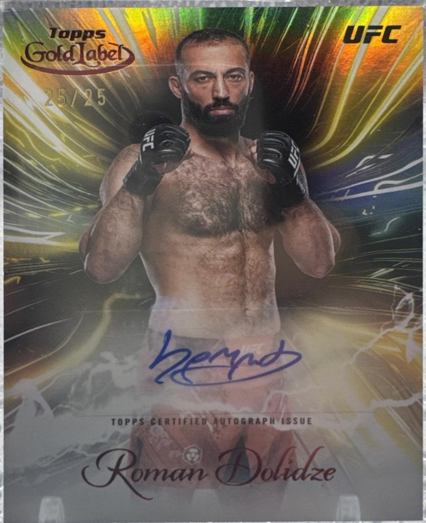 Roman Dolidze 2024 Topps Gold Label UFC Surging Signatures #SGS-ROD Red