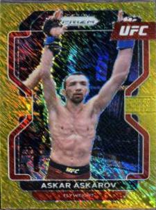 Askar Askarov 2022 Panini Prizm UFC Base #197 Gold Shimmer