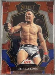 Drakkar Klose 2023 Panini Select UFC Octagonside #238 Red Blue Prizm