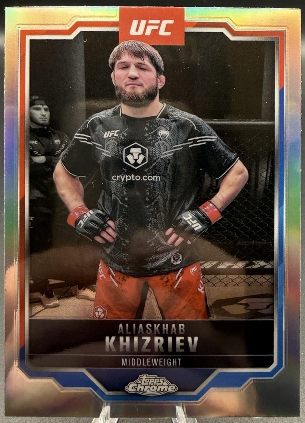 Aliaskhab Khizriev 2025 Topps Chrome UFC Base #196 Refractor