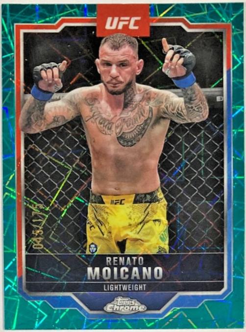 Renato Moicano 2025 Topps Chrome UFC Base #174 Teal Lazer Refractor