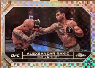 Aleksandar Rakic 2024 Topps Chrome UFC Base #11 X-Fractor