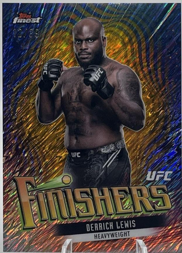Derrick Lewis 2024 Topps Finest UFC Finishers #FIN-7 Gold Shimmer Refractor