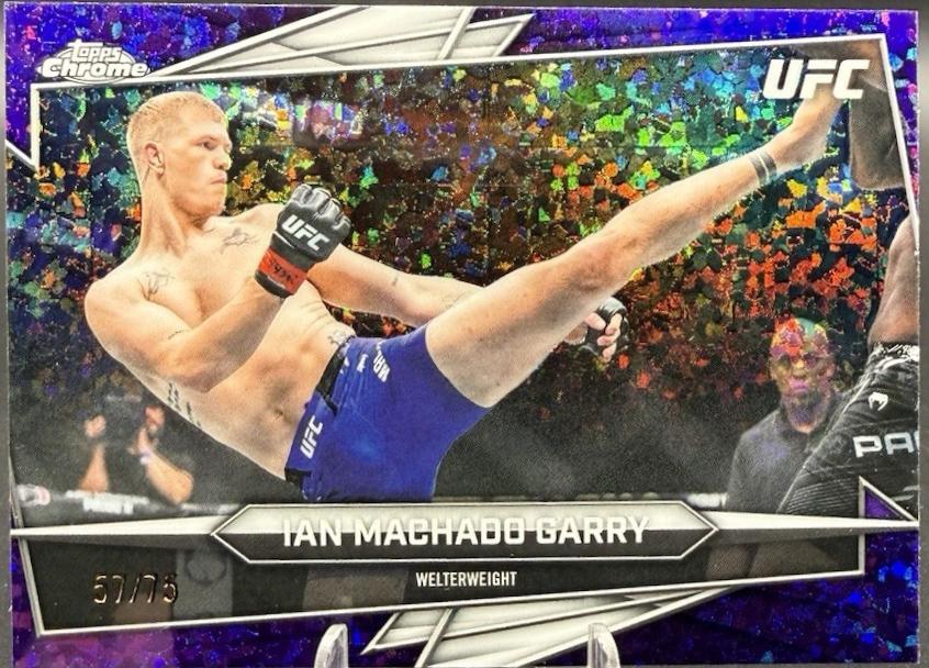 Ian Machado Garry 2026 Topps Chrome UFC Base #93 Purple Mini Diamonds Refractor