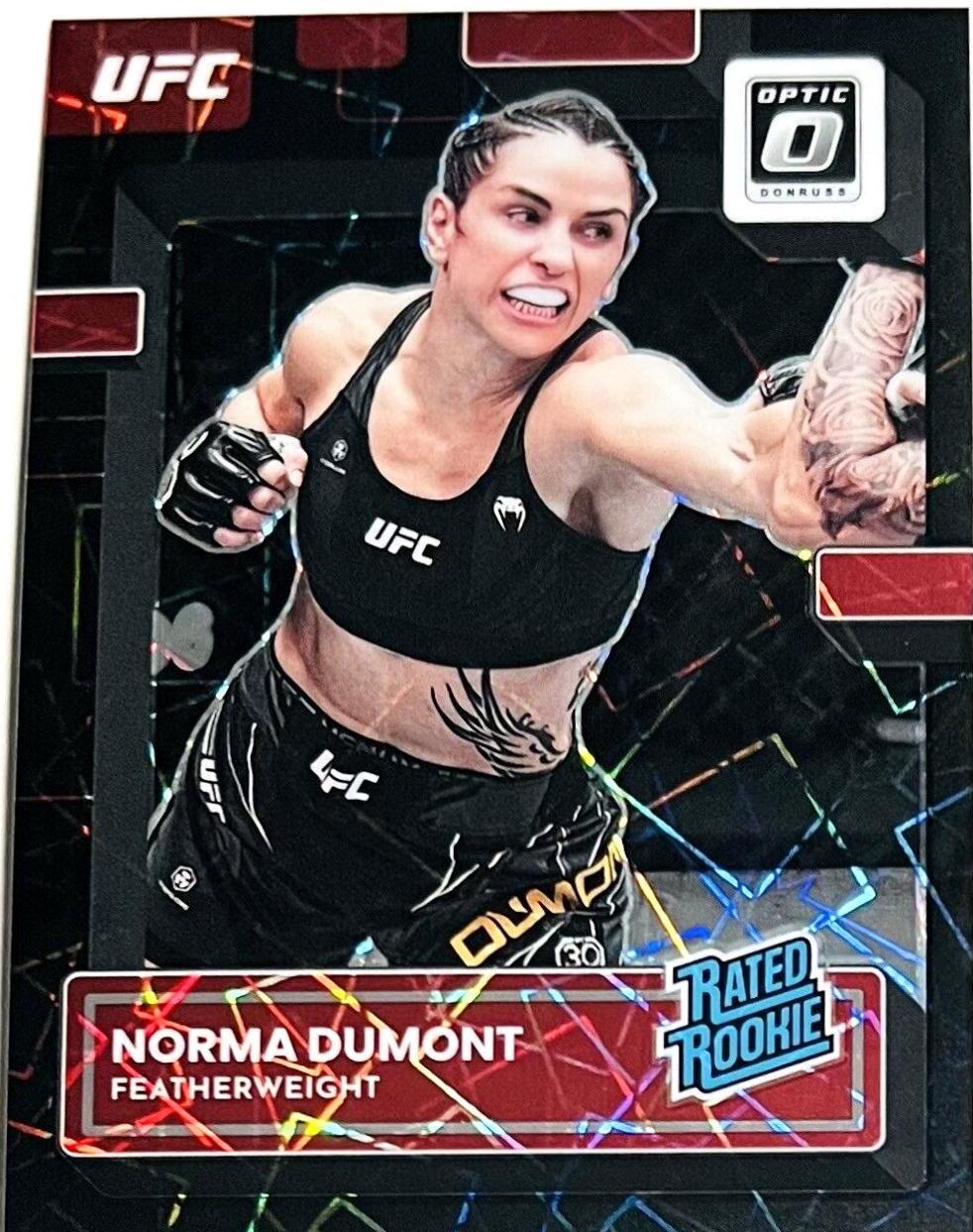 Norma Dumont 2023 Panini Donruss Optic UFC Base #133 Black Velocity