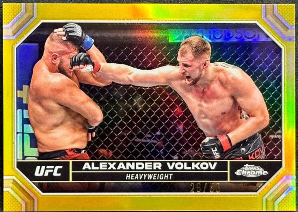 Alexander Volkov 2024 Topps Chrome UFC Base #8 Gold Refractor