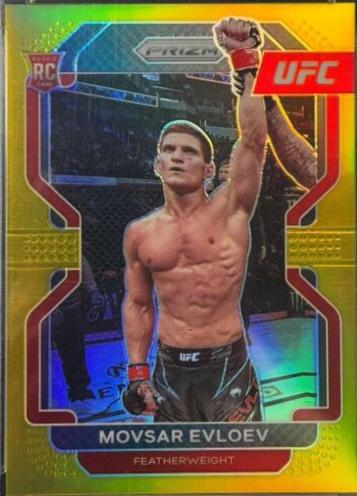 Movsar Evloev 2022 Panini Prizm UFC Base #130 Gold