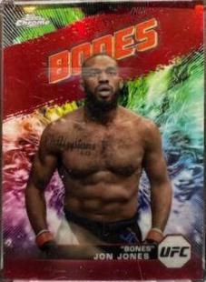 Jon Jones 2024 Topps Chrome UFC AKA #AKA-11 Red Refractor