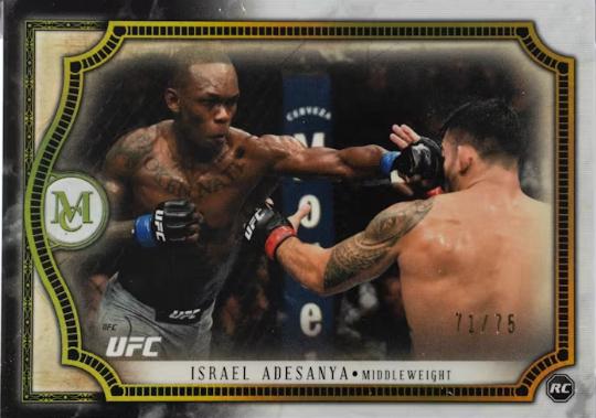 Israel Adesanya 2018 Topps UFC Museum Collection Base #42 Gold
