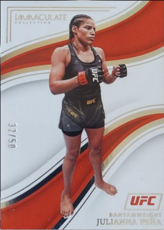 Julianna Peña 2023 Panini Immaculate Collection UFC Base #73 30th Anniversary