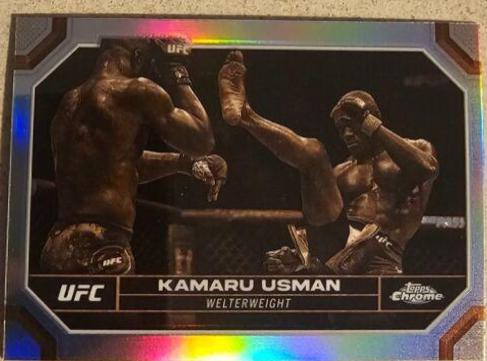 Kamaru Usman 2024 Topps Chrome UFC Base #108 Sepia Refractor