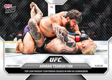 Arman Tsarukyan Topps Now UFC Base #42 Red Foil