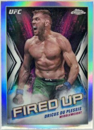 Dricus Du Plessis 2024 Topps Chrome UFC Fired Up #FDP-12 Refractor