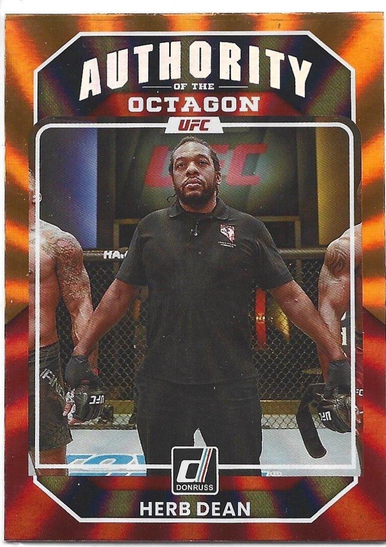Herb Dean 2023 Panini Donruss UFC Base #222 Orange Laser