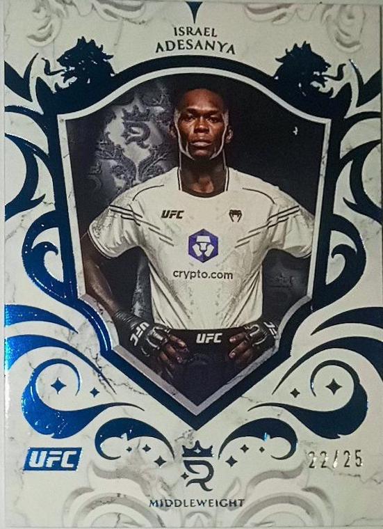 Israel Adesanya 2025 Topps Royalty UFC Base #7 Blue