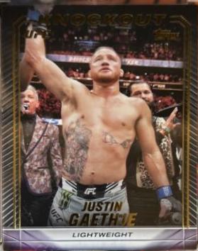 Justin Gaethje 2024 Topps Knockout UFC Base #83 Gold