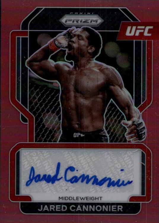 Jared Cannonier 2022 Panini Prizm UFC Signatures #46 Red