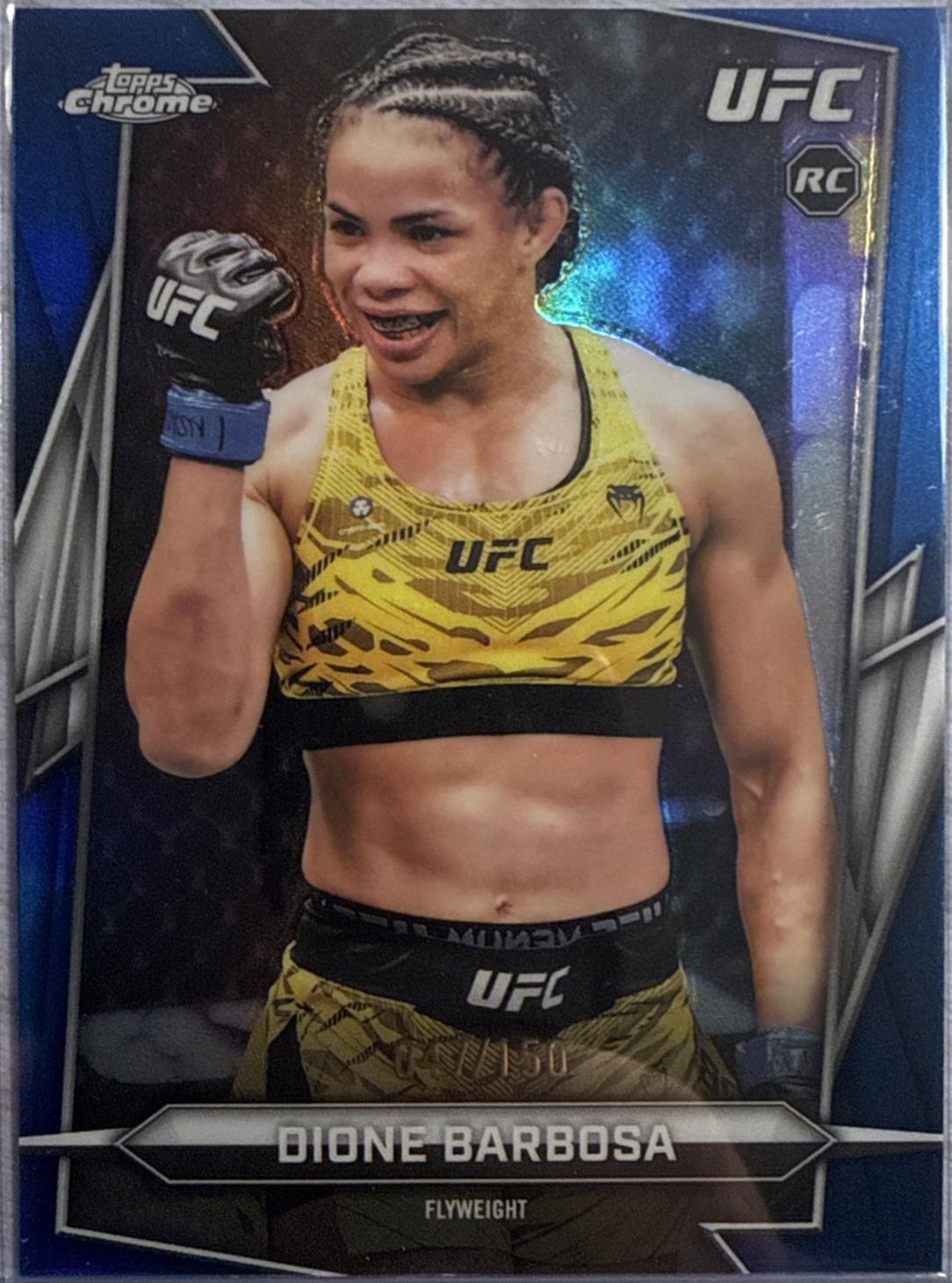 Dione Barbosa 2026 Topps Chrome UFC Base #33 Blue Refractor