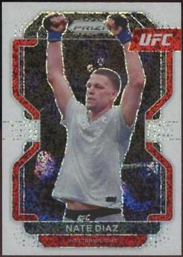 Nate Diaz 2022 Panini Prizm UFC Base #150 White Sparkle
