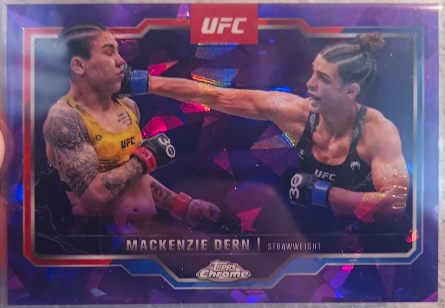 Mackenzie Dern 2025 Topps Chrome Sapphire UFC Base Sapphire #183 Purple Sapphire