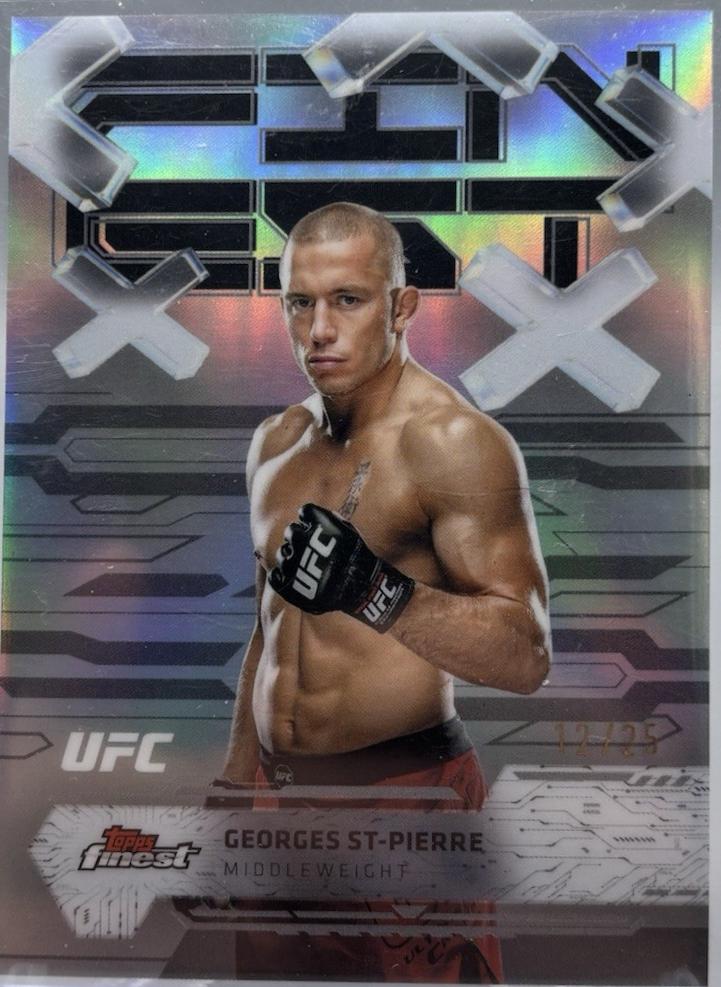 Georges St-Pierre 2025 Topps Finest UFC Base Common #70 Black Refractor